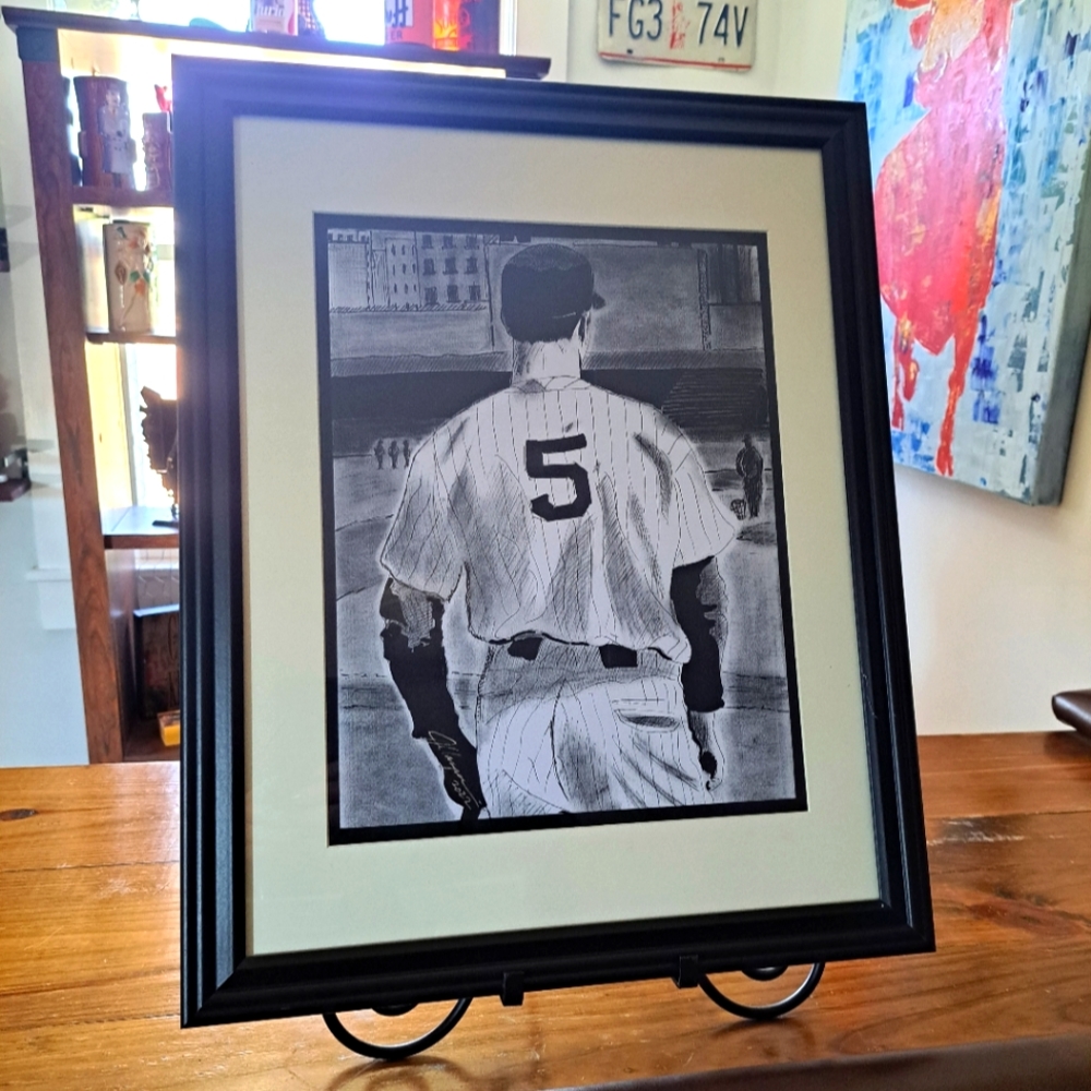 Joe DiMaggio Original Man Cave Art